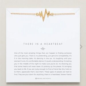 BRYAN ANTHONYS THERE IN A HEARTBEAT GOLD NECKLACE